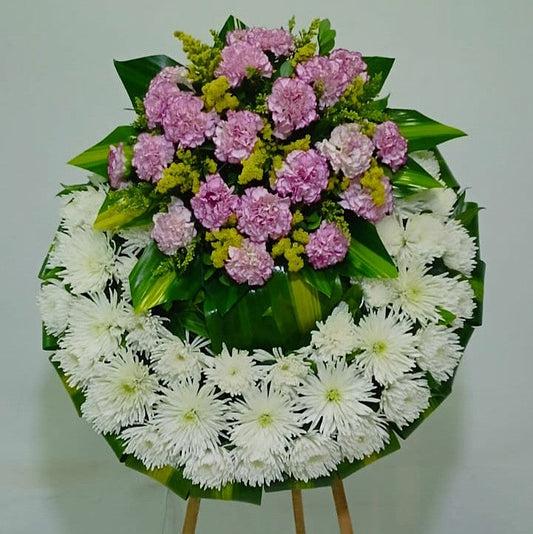 Corona Fúnebre Fully y Claveles