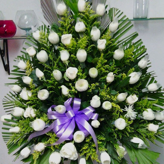 Abanico Fúnebre Rosas y Fully