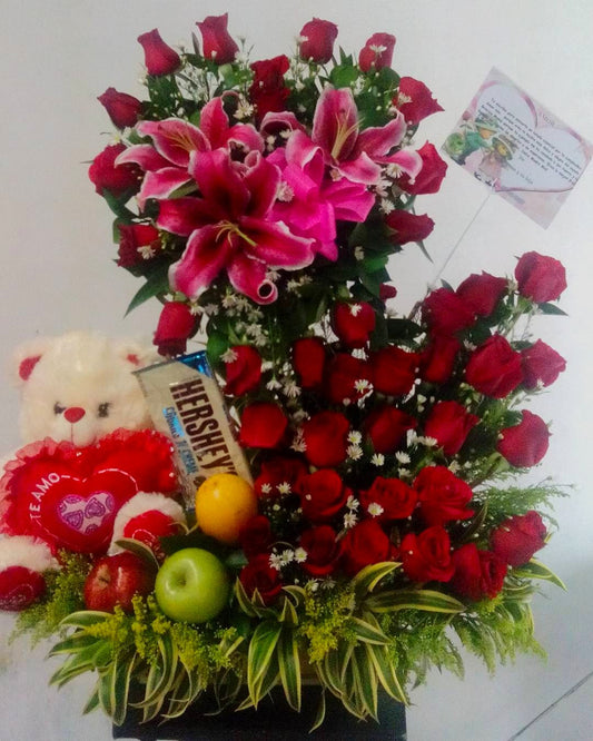 Frutero Rosas, Peluche y Chocolates