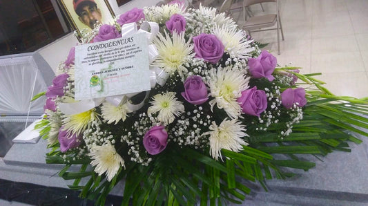 Cubre Caja Fúnebre Fully y Rosas